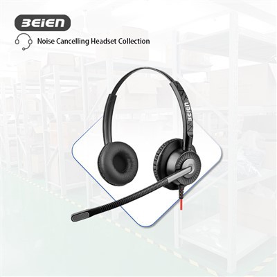 Casgliad Clustffonau Canslo Sŵn USB y Ganolfan Alwadau